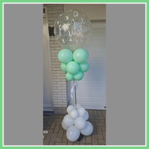 just married ballon pilaar