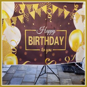 Happy birthday achterwand