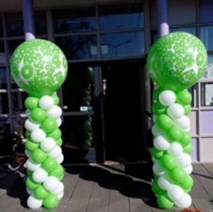 Pilaar met topballon voorbedrukt 18/30/40
