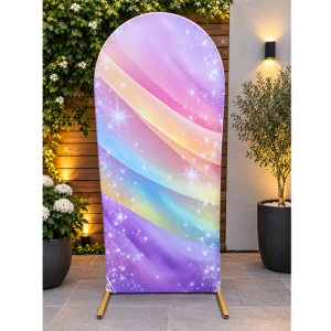 pastel regenboog achterwand decoratie